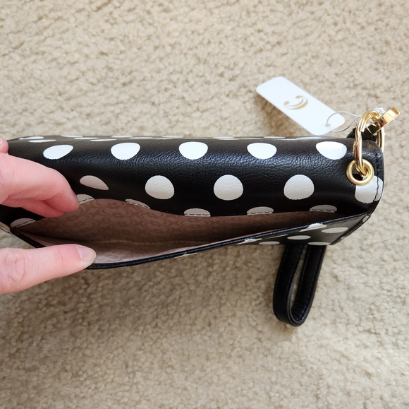 Charming Charlie Polka Dot Tech Wallet Wristlet - Picture 6 of 6